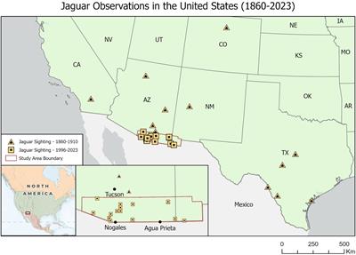 A spatial analysis of border “security” and jaguars in the U.S.-Mexico borderlands
